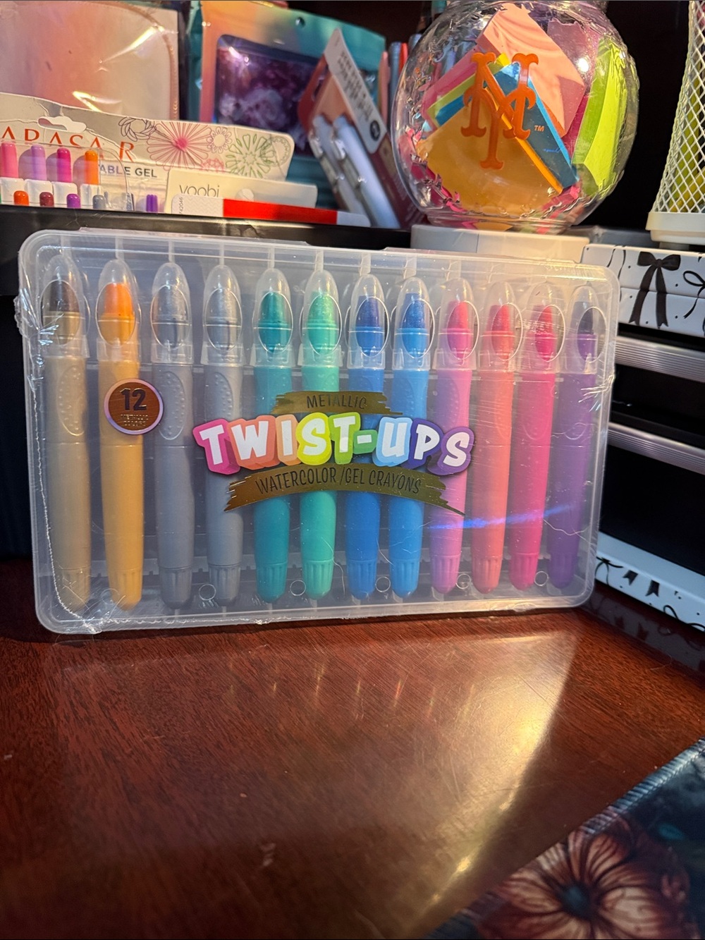 Metallic Twist-Ups Gel Crayons 12CT - NEW & Sealed!